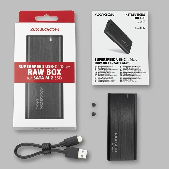 Θήκη SSD Axagon Enclosure M.2 Sata/USB-C Eem2-Sbc