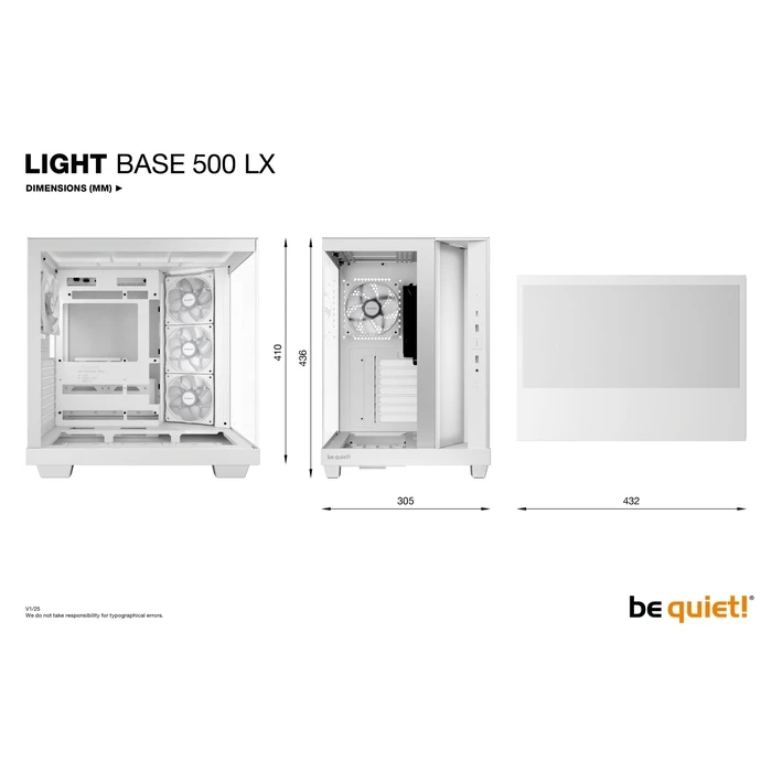 Κουτί Η/Υ Be quiet Atx/Micro Atx/Mini-Itx / White / Midi Tower / Bgw86
