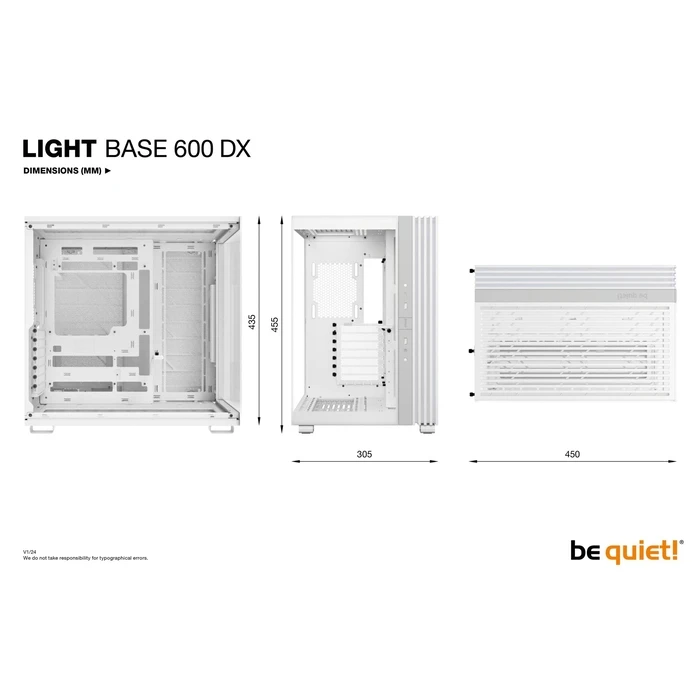 Κουτί Η/Υ Be quiet Light Base 600 Dx / Tower / Transparent / White / Bgw66