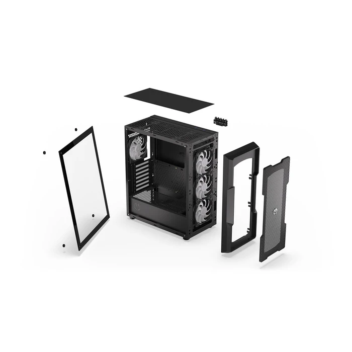 Κουτί Η/Υ Endorfy Regnum 400 Argb / Midi / Transparent / Black / Ey2A009