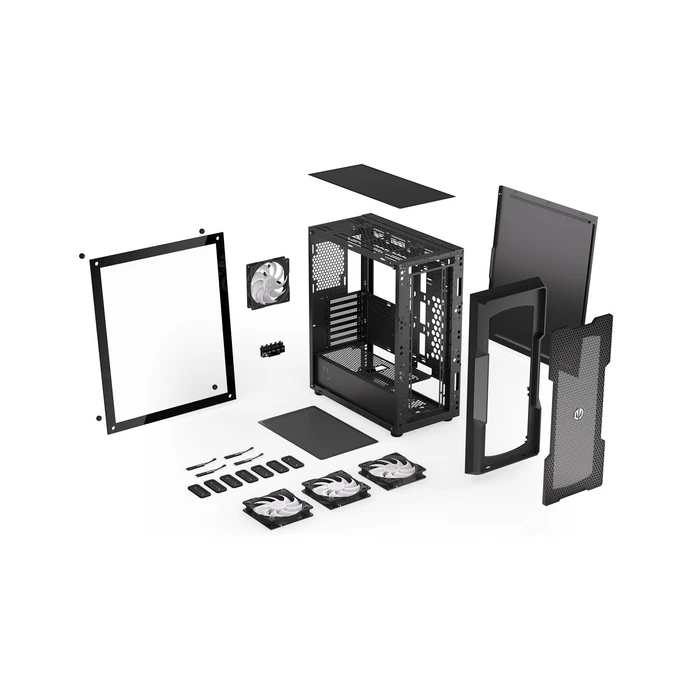 Κουτί Η/Υ Endorfy Regnum 400 Argb / Midi / Transparent / Black / Ey2A009