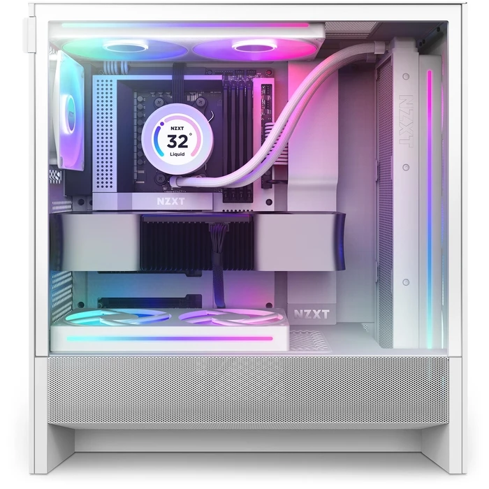 Κουτί Η/Υ Nzxt H5 Flow Rgb 2024 / Midi / Transparent / Atx / E White / Cc-H52Fw-R1