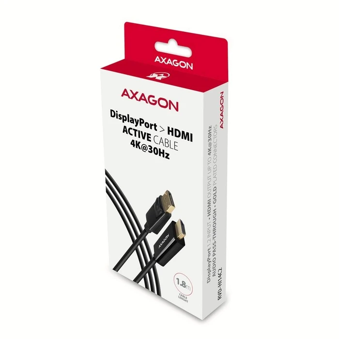 Καλώδιο Dp Axagon to HDMI 1.8M/Rvd-Hi14C2