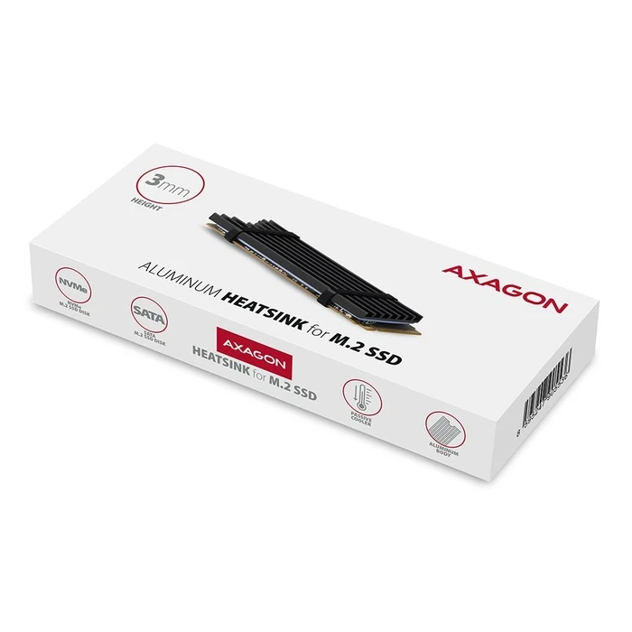 Αξεσουάρ Ψύξης SSD Axagon M.2 2280/3Mm Clr-M2L3