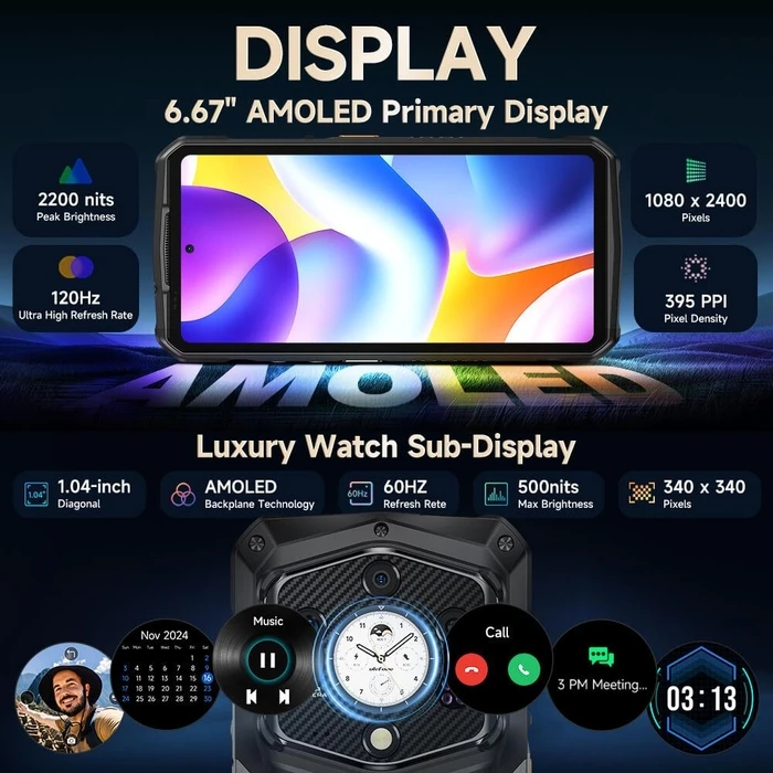 Smartphone Ulefone Armor 29 Ultra/16GB/1TB Marvel Black