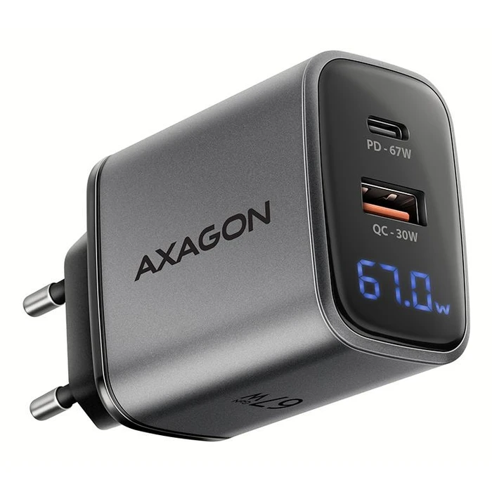 Φορτιστής Axagon Mobile Wall Usb 67W Gan 2Port Acu-Pq67D