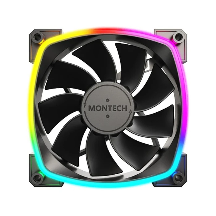 Case Fan 12cm Montech Rx120 Pwm Black 3 In 1 Montech