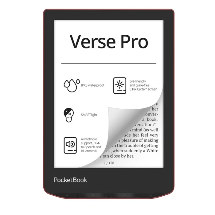 Ebook Reader PocketBook Verse Pro 6" 1072X1448 1Xusb-C Red Pb634-3-Ww