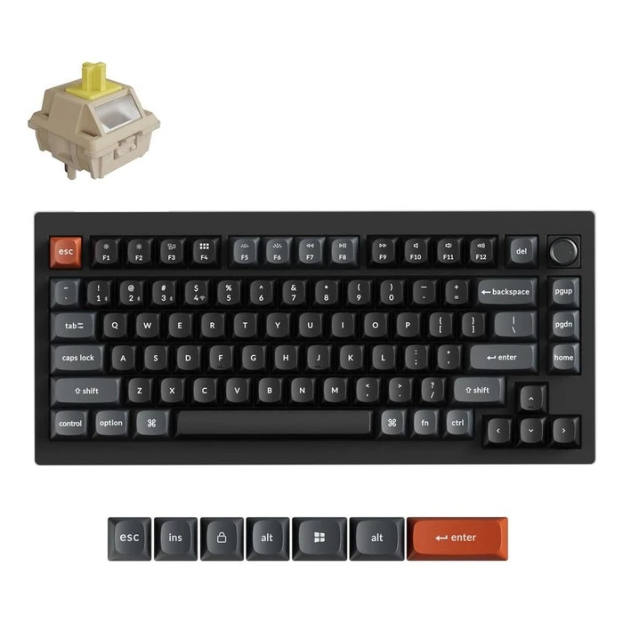 Gaming Πληκτρολόγιο Keychron Wrl V1 Ultra Black V1U-D4