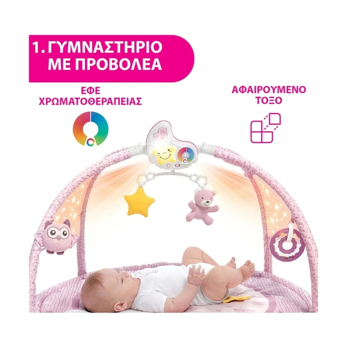 Chicco Happy Colours Activity Gym with Music (Pink) Y01-09866-10 - 0+ months