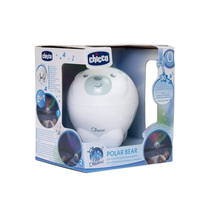 Chicco Baby Sleep Toy / Crib Projector Polar Bear with Music, Light and Sounds for Newborns (Model Y01-11558-20)