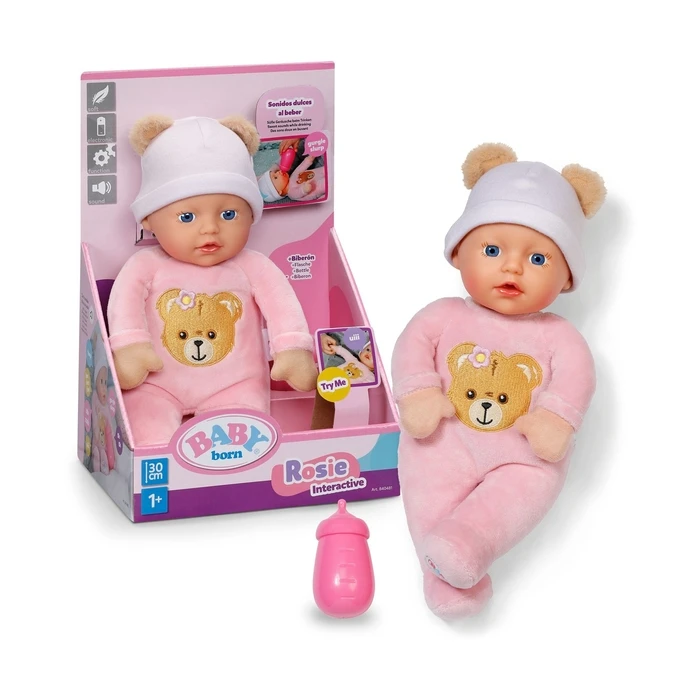 Zapf Creation Baby Born Rosy Interactive Doll With Sounds 30cm