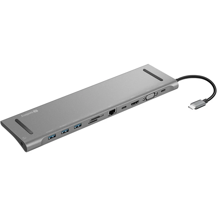 Docking Station Sandberg 136-31 USB-C 10-in-1 PD 100W 4K