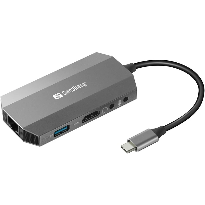 Docking Station Sandberg 136-33 USB-C 6-in-1 PD 100W TravelDock