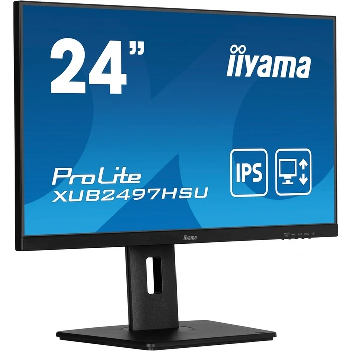 Monitor 24" Iiyama (1920x1080) ProLite XUB2497HSU-B2 16:9 FHD IPS 1ms 100Hz USB-Hub HDMI DP Black