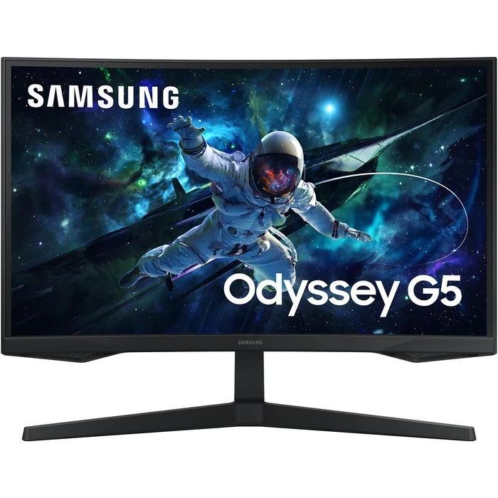 Monitor 27" Samsung (2560x1440) Odyssey G5 S27CG552EU 16:9 QHD Curved 1ms 165Hz HDR10 HDMI DP Black