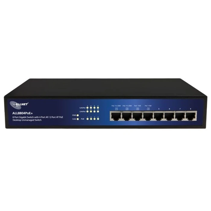 Network Switch 8P Allnet ALL8804PoE+ POE+
