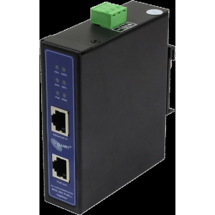 PoE Injektor Allnet Industrial MultiGigabit  BT with Power-Booster (15,4W/30W/90W)