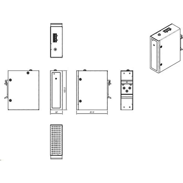 Power Booster Allnet 12-24VDC to 48~54VDC max. 200W HUT/DIN ALL-B101-12-24VDC