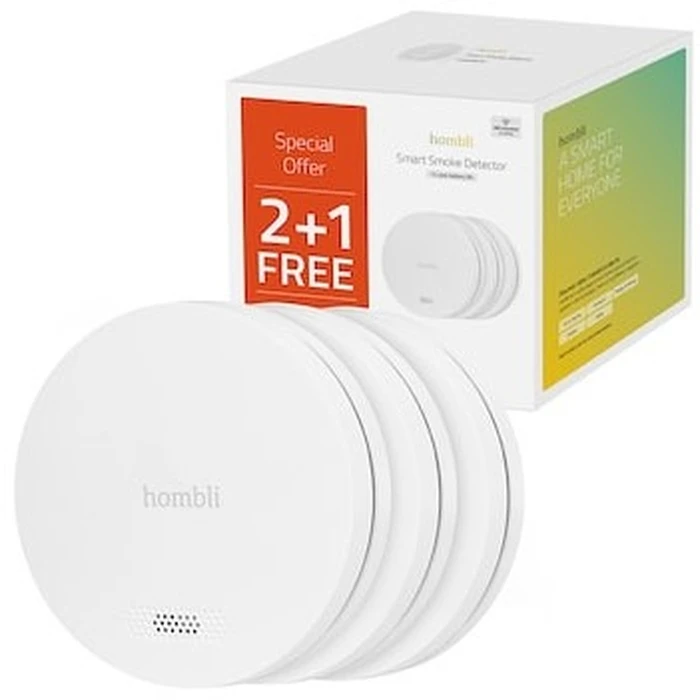 Αισθητήρας Hombli smart smoke detector White (2+1 Promo Pack)
