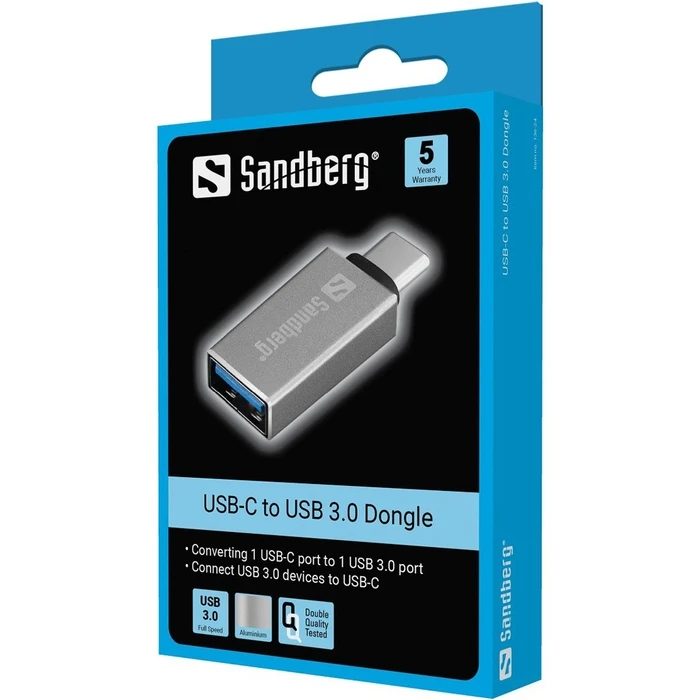 Αντάπτορας USB Sandberg 136-24 USB-C > USB 3.0 (ST-BU) Silver