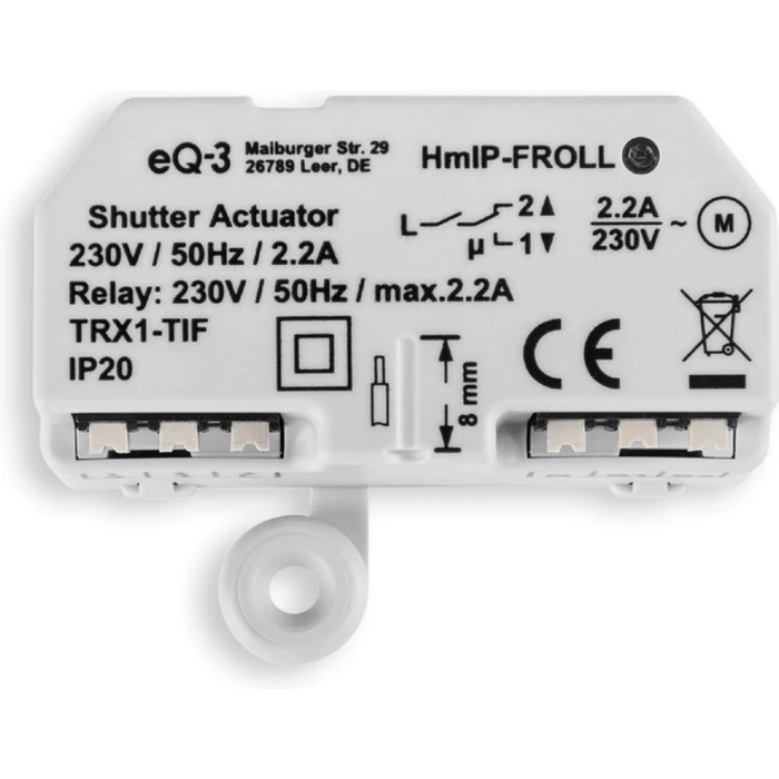 Ενδιάμεσος Διακόπτης Homematic IP roller shutter  flush-mounted