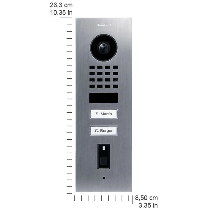 Θυροτηλεόραση DoorBird IP Video T?rst. D1102FV Fingerpr. Edels. V2A, Unterpu
