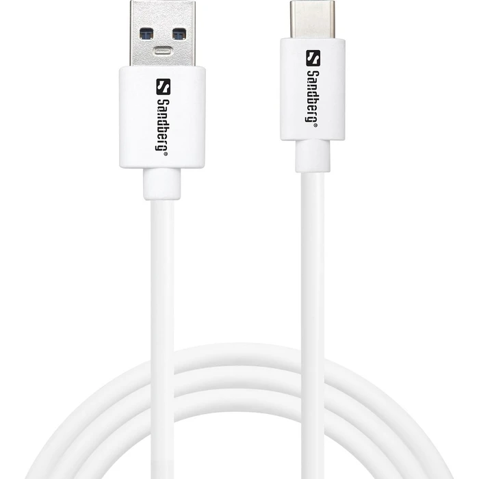 Καλώδιο USB Sandberg USB-C > USB 3.0 (ST-ST) 1m White
