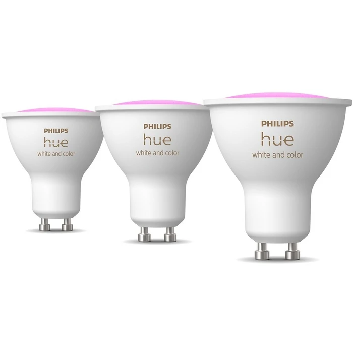 Λάμπα LED Smart Philips Hue White & Color Ambiance GU10 Dreierpack 3x350lm