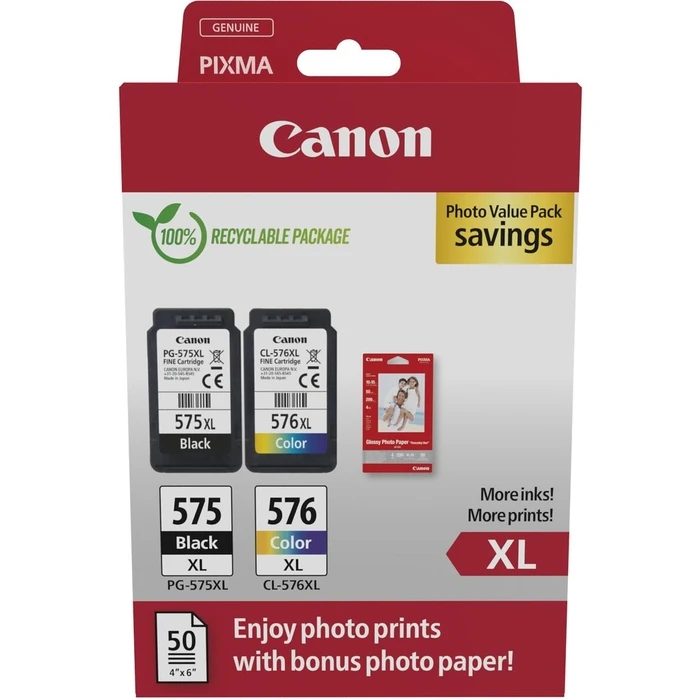 Μελάνι Canon PG-575XL/CL-576XL 5437C006 2er Multipack (BK/Color) inkl. photo paper