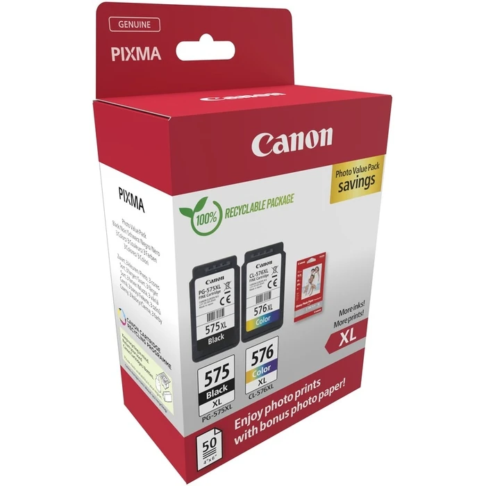Μελάνι Canon PG-575XL/CL-576XL 5437C006 2er Multipack (BK/Color) inkl. photo paper