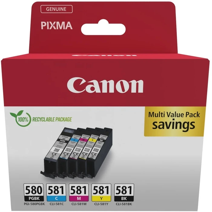 Μελάνι Canon PGI-580/CLI-581 2078C007 5er Multipack BK/C/M/Y/PGBK