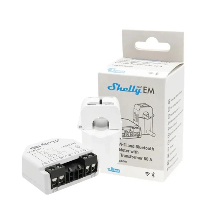 Μετρητής Ισχύος Shelly Relais EM Gen3 WLAN Measuring inkl. 1x 50A Klemme