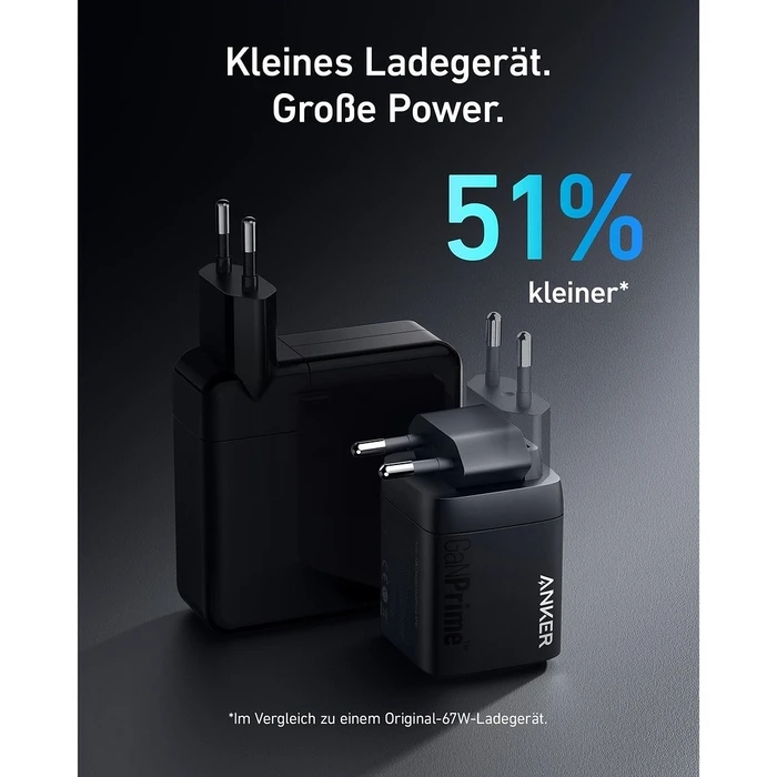 Φορτιστής Πρίζας Anker 735 Prime 67W 1 x USB-A 2 x USB-C Black