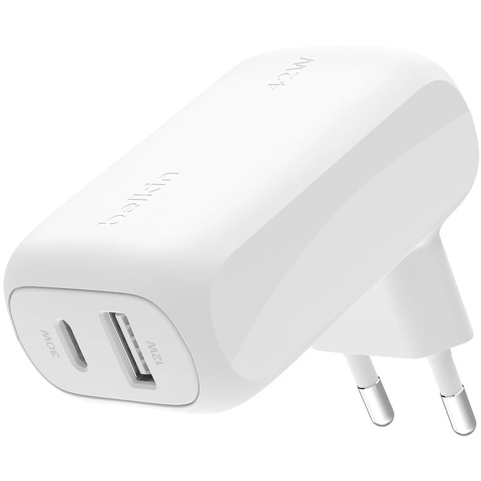 Φορτιστής Πρίζας Belkin BoostCharge  42W Dual with PD+PPS, w
