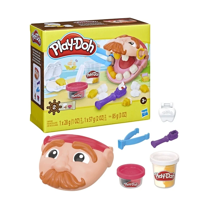 Hasbro Play‑Doh Mini Pirate Drill'n Fill - Σετ με 2 χρώματα, 3+ ετών (F7379)
