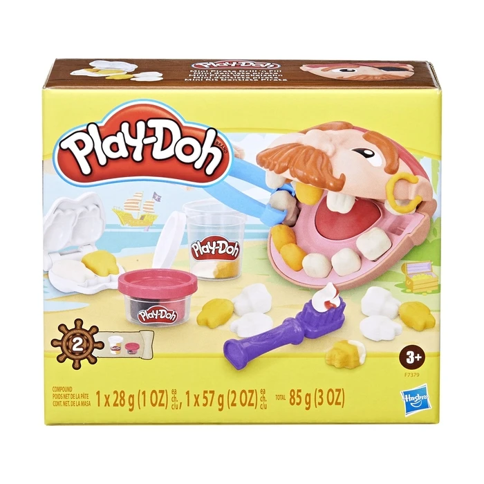 Hasbro Play‑Doh Mini Pirate Drill'n Fill - Σετ με 2 χρώματα, 3+ ετών (F7379)