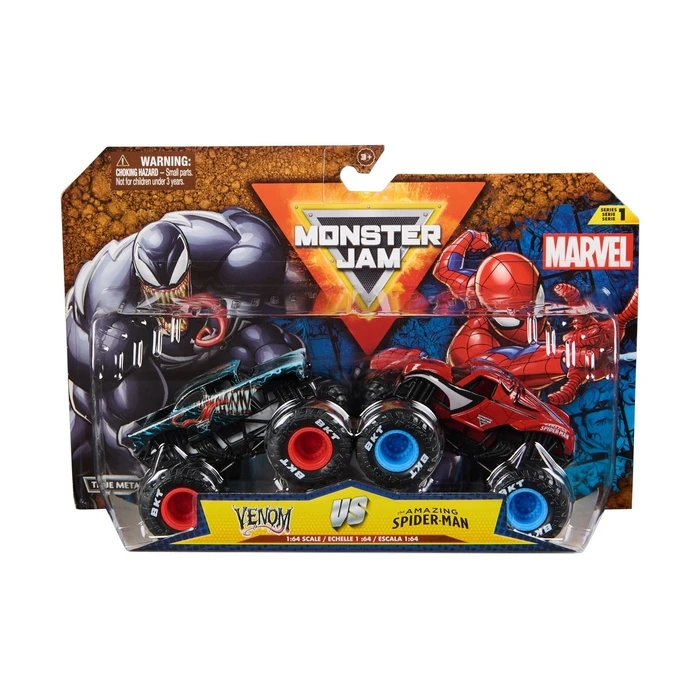 Spin Master Μοντελ Αμάξια Monster Jam Marvel Venom Vs Amazing Spider-Man Vehicles