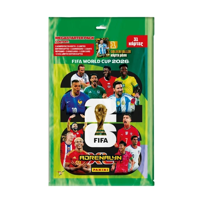PANINI Συλλεκτικά Κάρτες Panini Adrenalyn XL Fifa World Cup 2026 Mega Starter Pack