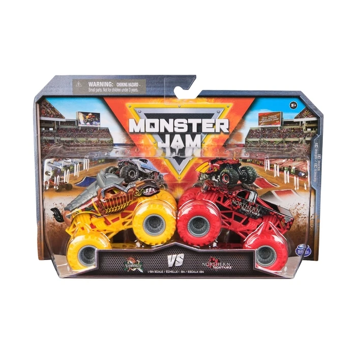 Spin Master Monster Jam Θρυροαρους εναντι Βελοκιραπτορ 2 Pack Vehicle