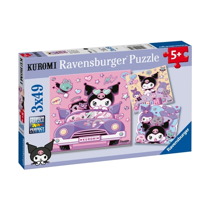 Ravensburger Puzzle Kuromi on Tour 3x49pcs