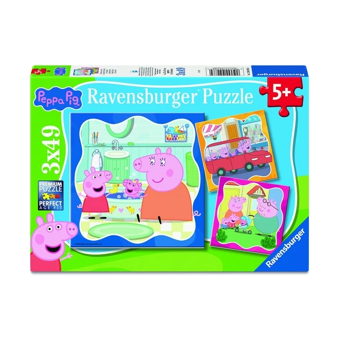 Ravensburger Puzzle Πάζλ Peppa Pig Family Firsts 3x49 τεμ