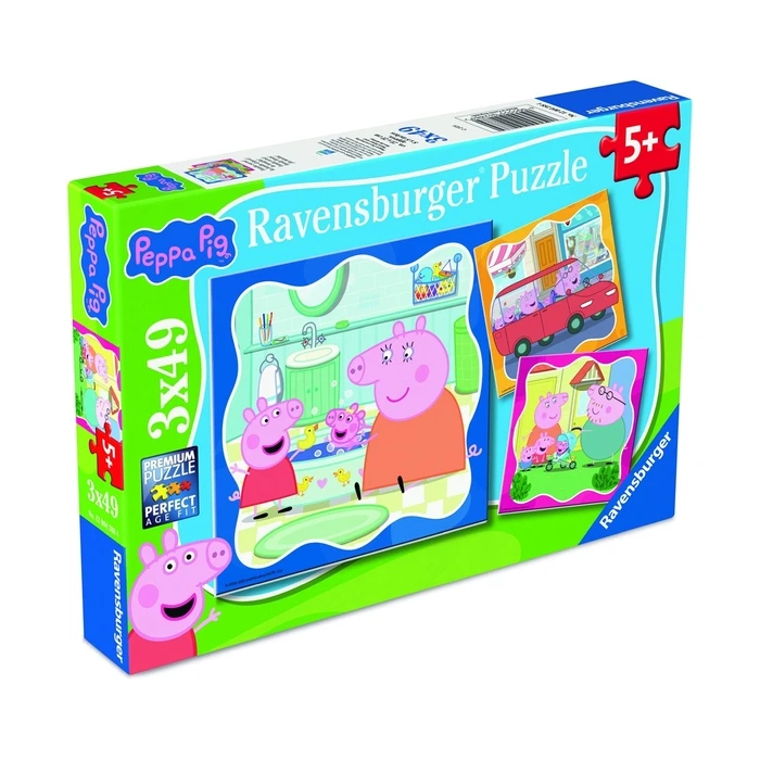 Ravensburger Puzzle Peppa Pig Family Firsts 3x49 Pieces