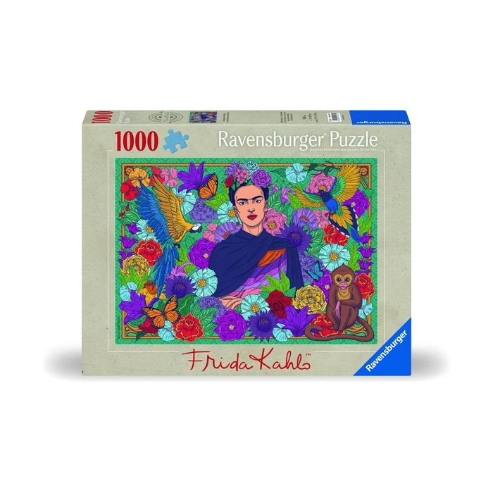 Puzzle Ravensburger Frida Kahlo's Paradise Parrot Monkey and Blooms 1000 Pieces