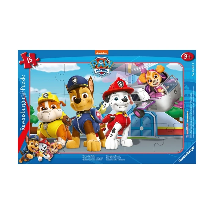 Ravensburger Children's Puzzle Paw Patrol Four Brave Rescuers 15 Pieces