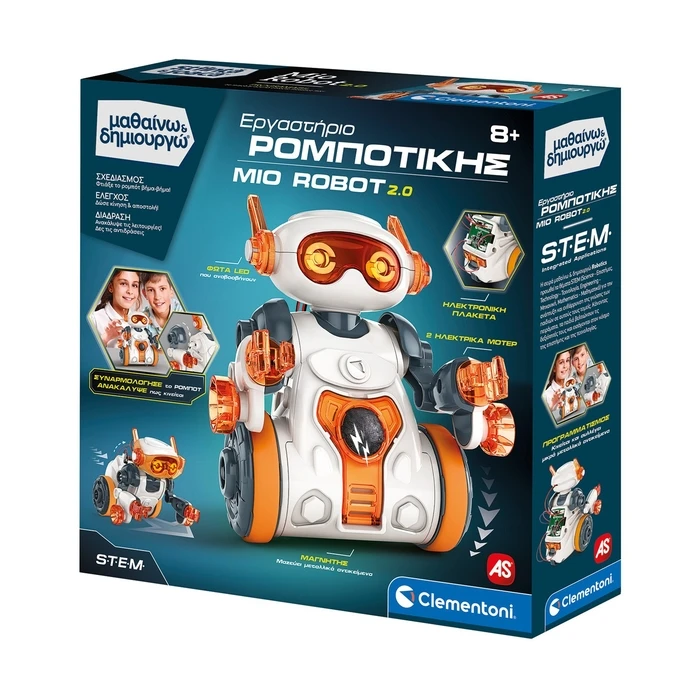 Learn & Create Robotics - Mio Robot 2.0 Educational Robotics Workshop Game (8+) - Clementoni