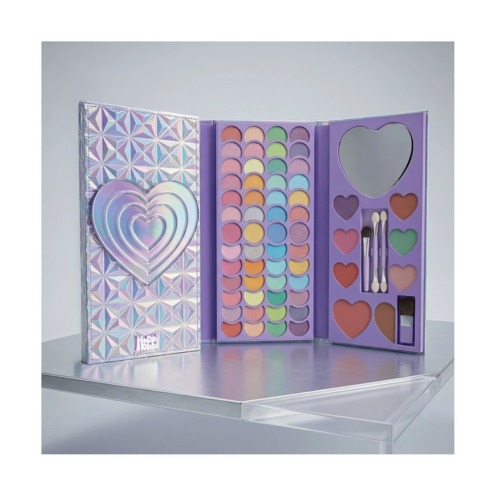 HappiHobbi Kids Makeup Palette 12 Eyeshadows with Lip Balms & Applicator - AS COMPANY 1081-60020