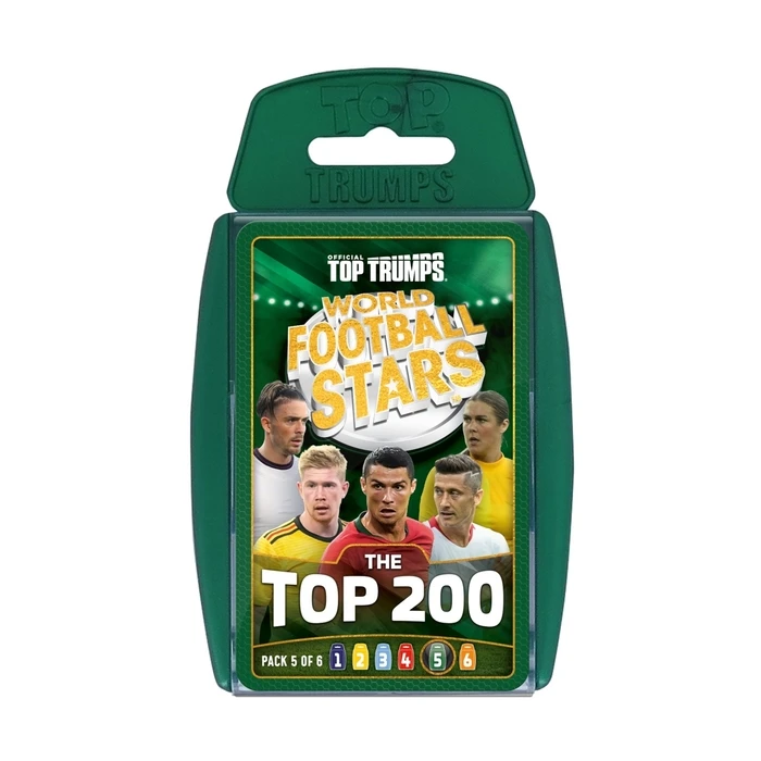 Winning Moves Top Trumps World Football Stars 2024 The Top 200 Pack 5 Card Game