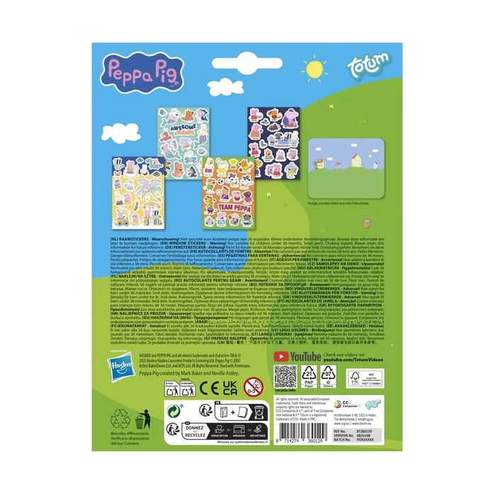 Totum Stickers Peppa Pig - 4 sheets (50 different designs)