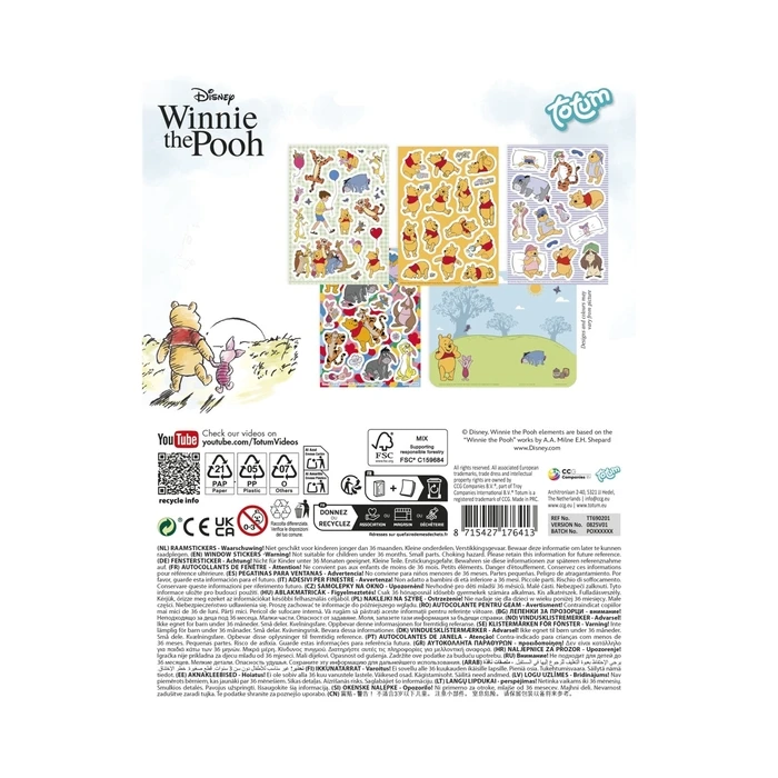 Winnie the Pooh Stickers - Totum Disney (CCG, TT690201)